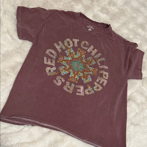 Red Hot Chili Peppers Tops - Women's Short Sleeve Graphic Tee - Maroon